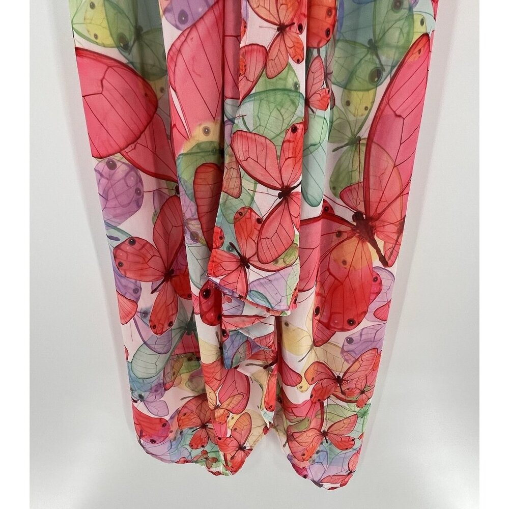 MOLLY BRACKEN Women's Bright Butterfly Strappy Midi Summer Dress XS - Picture 6 of 7